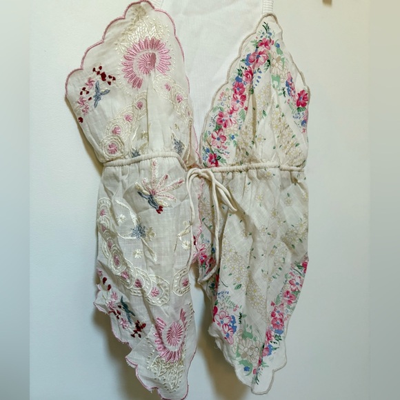 NWOT By Anthropologie Pieced Scarf Tank Size XS - Picture 8 of 15